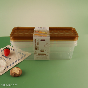 New Arrival 3 Pieces Food Storage Containers BPA Free Plastic Fruit Storage Containers