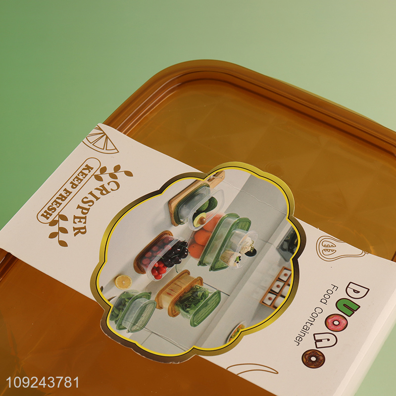 Hot Selling 2 Pieces Fruit Storage Containers Reusable Plastic Food Storage Containers