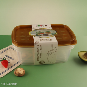 New Product 3 Pieces Food Storage Containers BPA Free Plastic Fruit Storage Containers