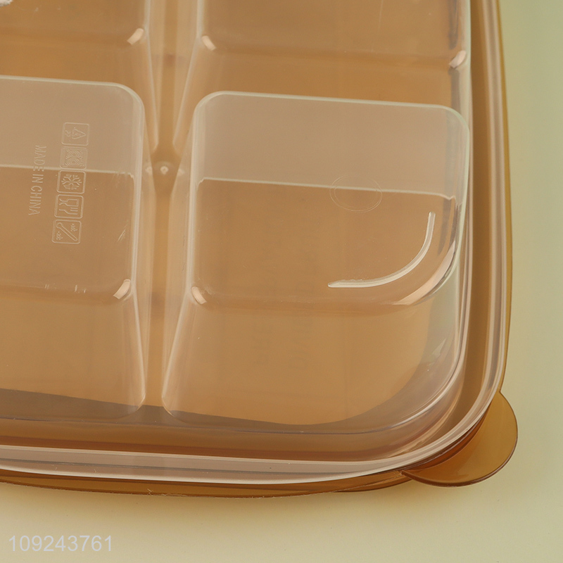 Good Quality 6-Compartment Plastic Food Storage Container Reusable Meal Pre Container