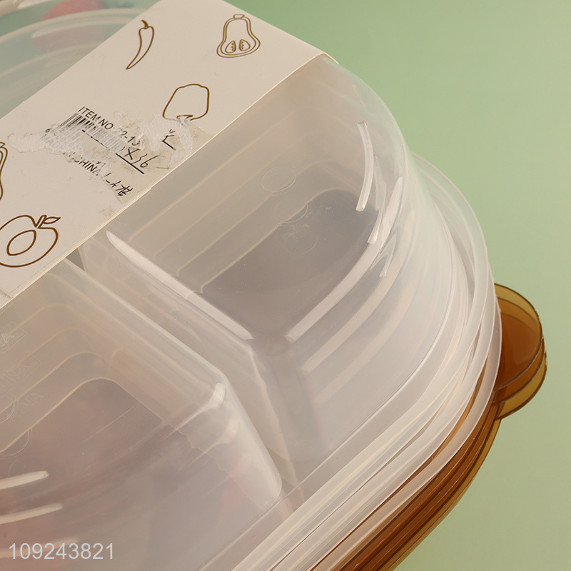 China Imports Food Storage Container 4-Compartment BPA Free Plastic Meal Pre Container