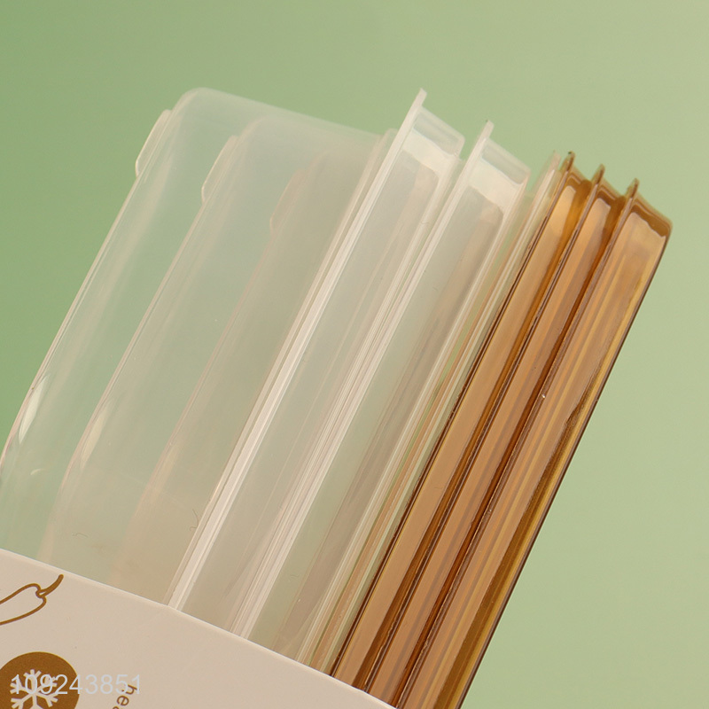 Good Quality 3 Pieces 3-Compartment Plastic Food Storage Containers Set for Refrigerator