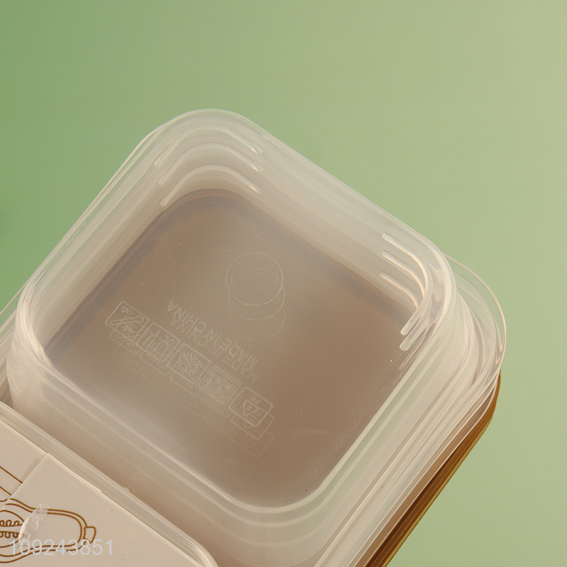 Good Quality 3 Pieces 3-Compartment Plastic Food Storage Containers Set for Refrigerator