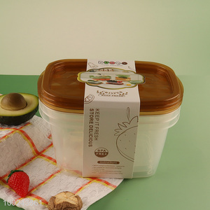 New Arrival 3 Pieces Food Storage Containers BPA Free Plastic Fruit Storage Containers