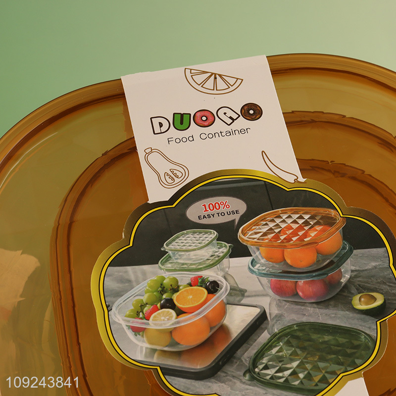 Online Wholesale 3 Pieces Fruit Storage Containers Reusable Plastic Food Storage Containers