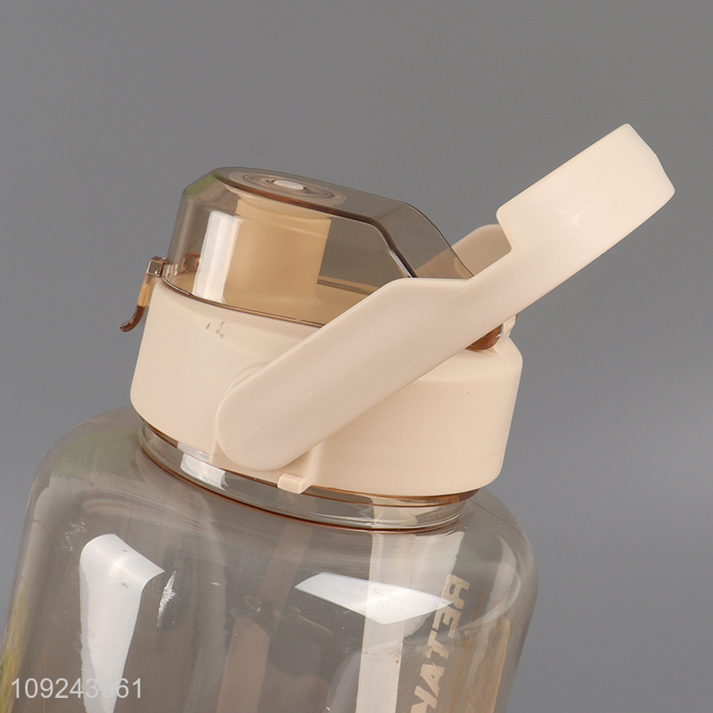 Good quality large capacity portable 2000ml water bottle drinking bottle with handle