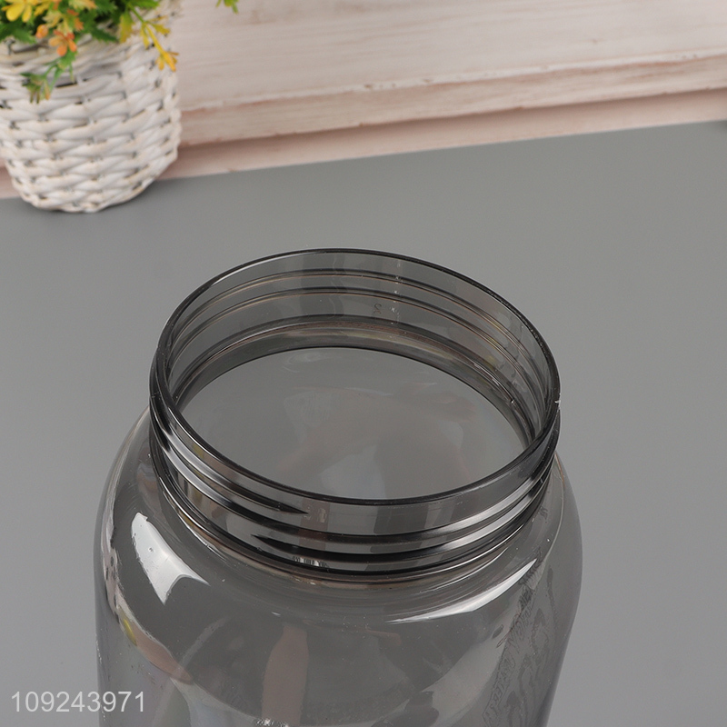 Top quality black plastic 750ml water bottle drinking bottle for sale