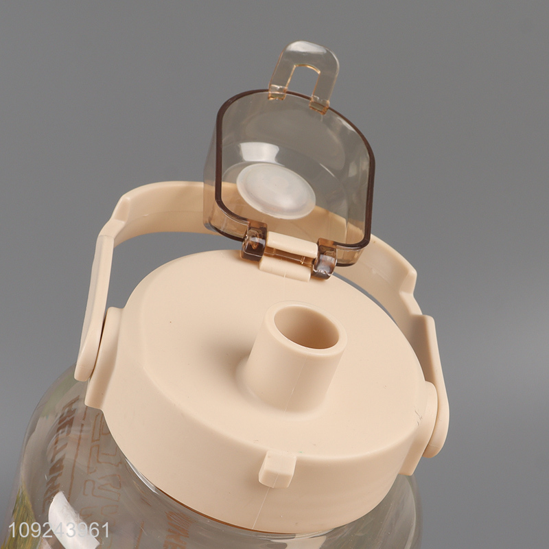 Good quality large capacity portable 2000ml water bottle drinking bottle with handle