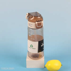 Top selling portable 600ml water bottle drinking bottle with straw