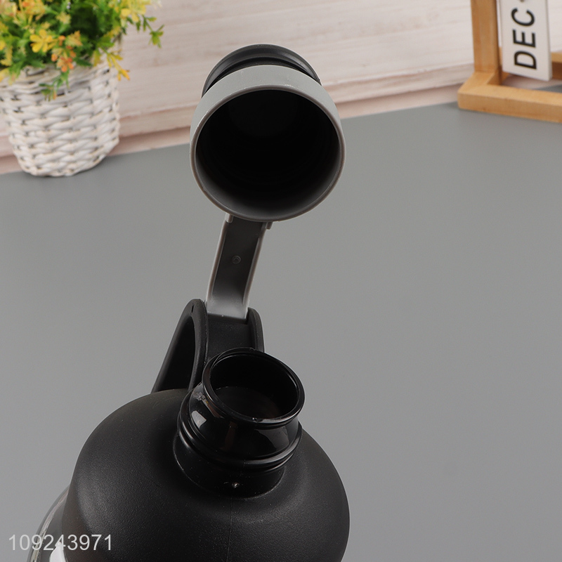 Top quality black plastic 750ml water bottle drinking bottle for sale