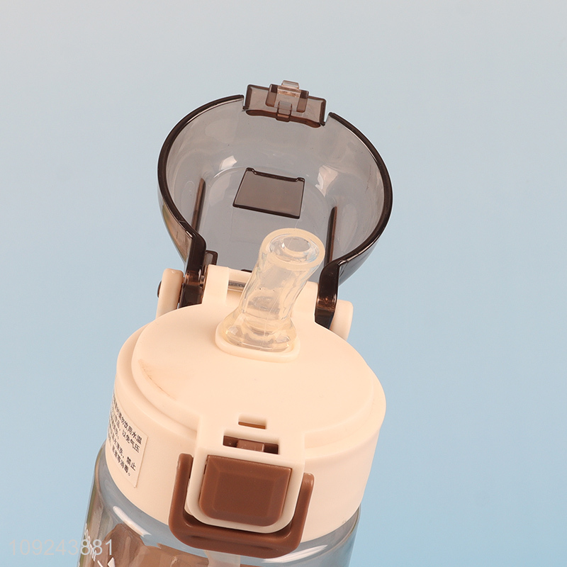 Top selling portable 600ml water bottle drinking bottle with straw