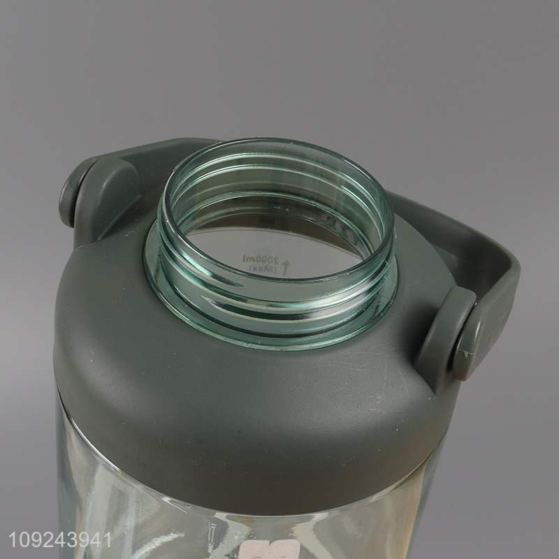New product portable 2000ml water bottle drinking bottle with handle