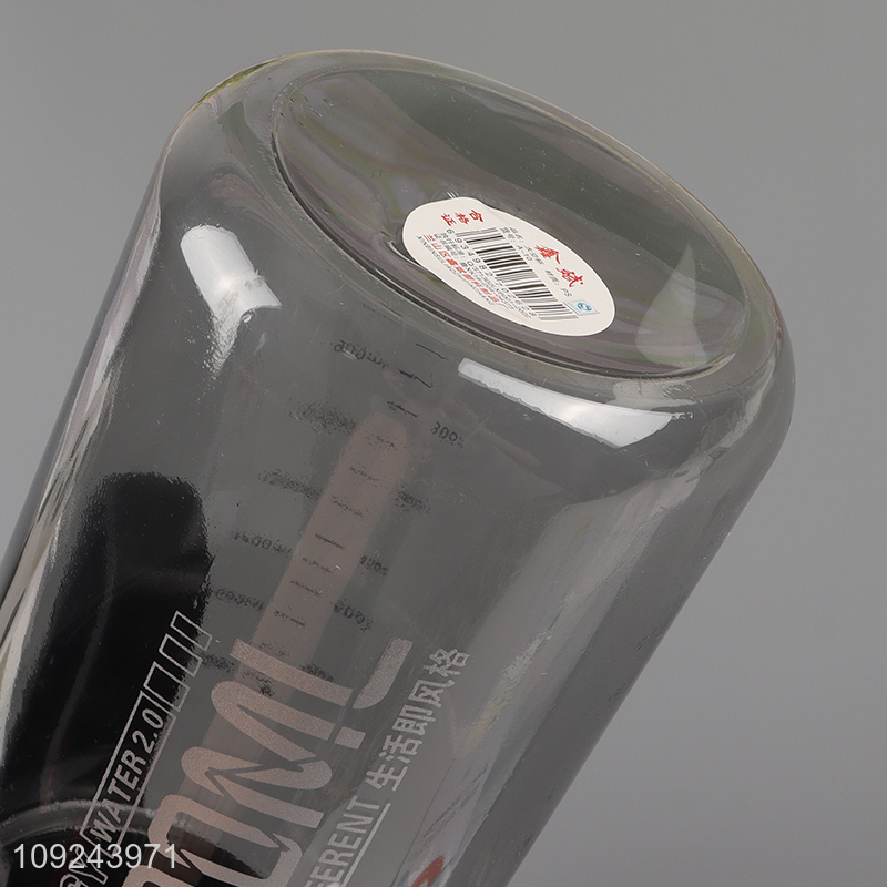 Top quality black plastic 750ml water bottle drinking bottle for sale