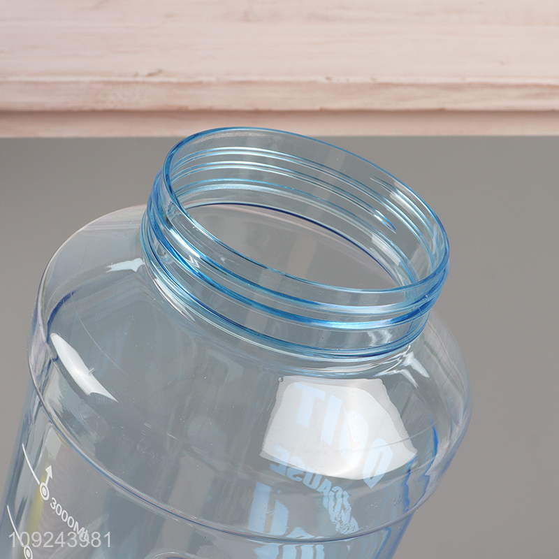 Best selling large capacity 3000ml water bottle drinking bottle with handle