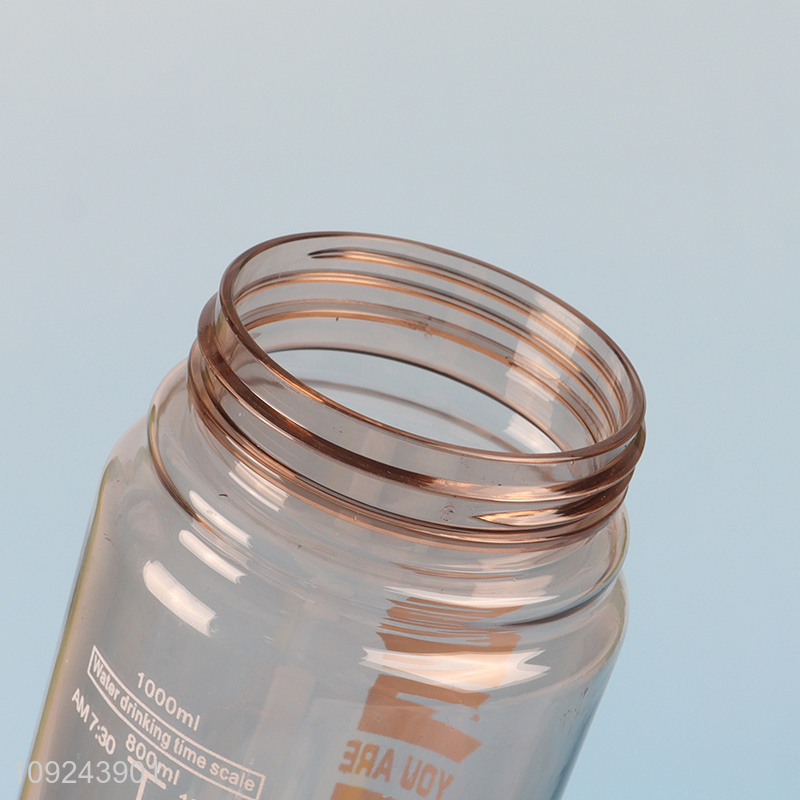 China supplier large capacity clear plastic 1000ml water bottle drinking bottle