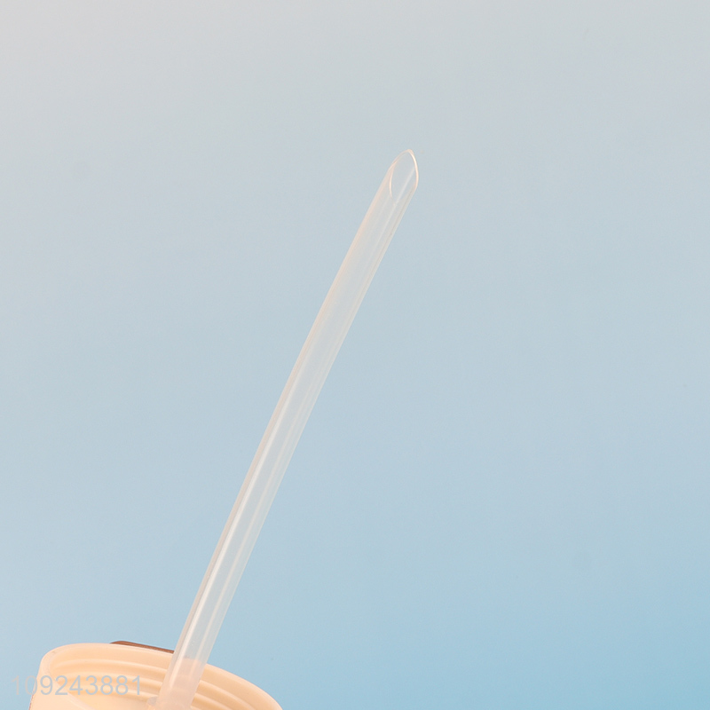 Top selling portable 600ml water bottle drinking bottle with straw