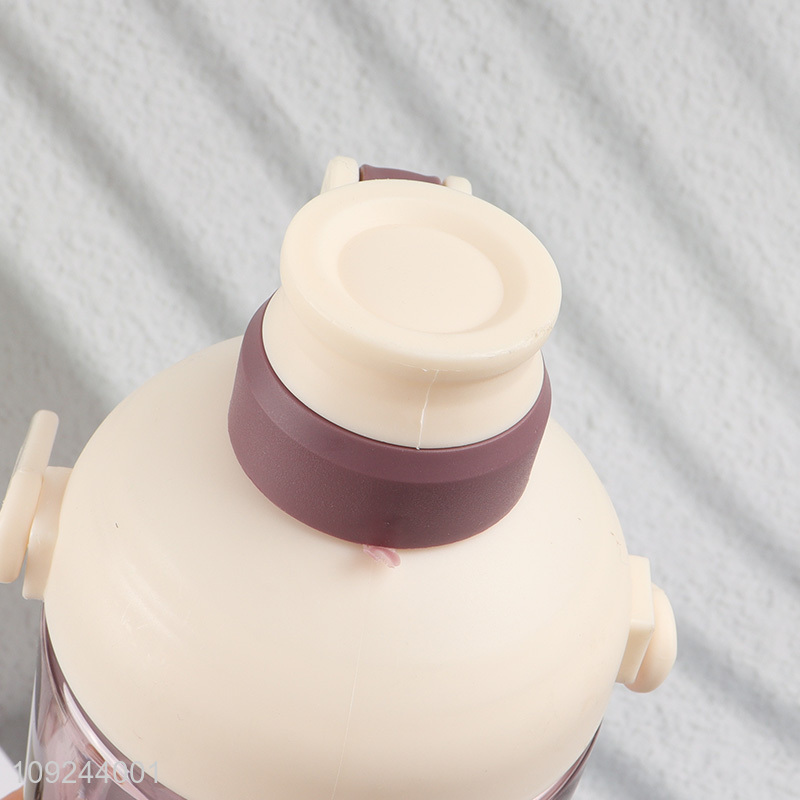 China factory portable 800ml plastic water bottle drinking bottle with handle