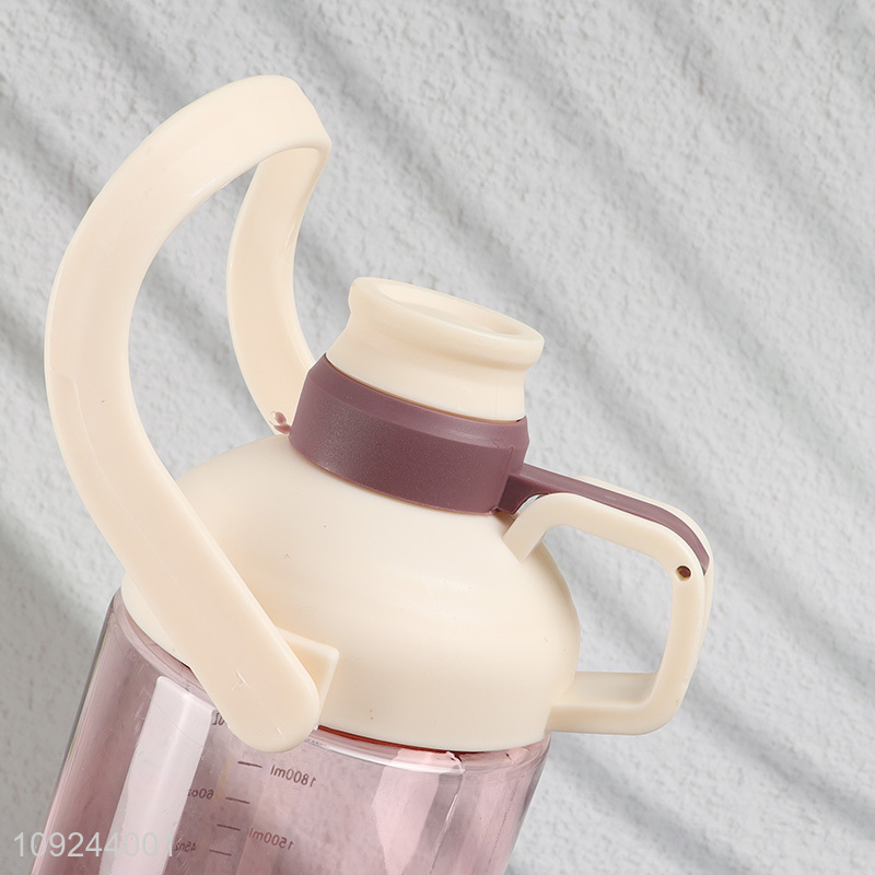 China factory portable 800ml plastic water bottle drinking bottle with handle