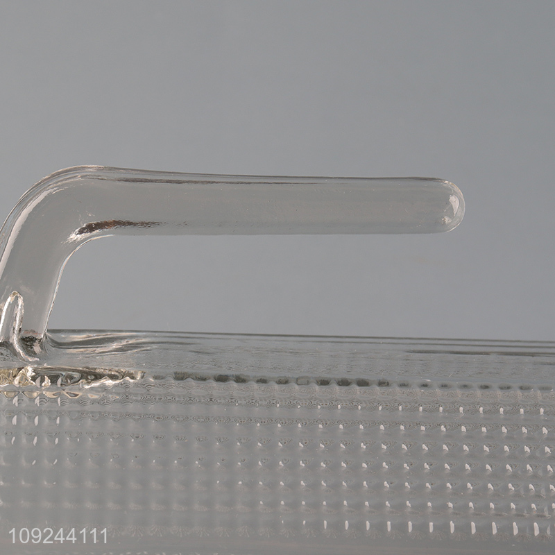 New Product 1.1L Glass Water Pitcher With Handle And Lid for Home Restaurant