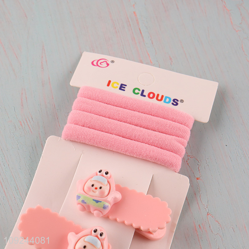 High Quality Cute Hair Clips And Hair Ties Set for Kids And Girls