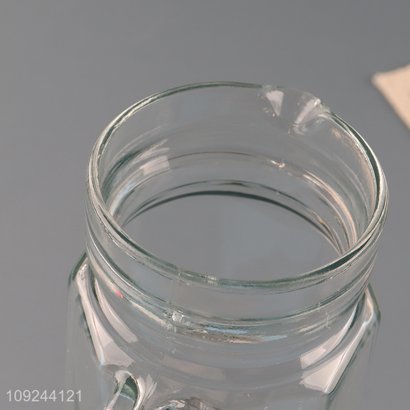 Hot Selling 1.1L Glass Water Pitcher With Handle And Lid for Hot Cold Drinks