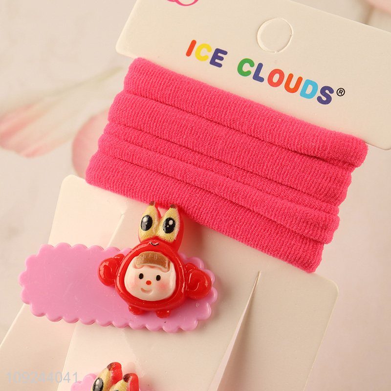 Hot Selling Hair Ties And Hair Clips Set Hair Accessories for Kids