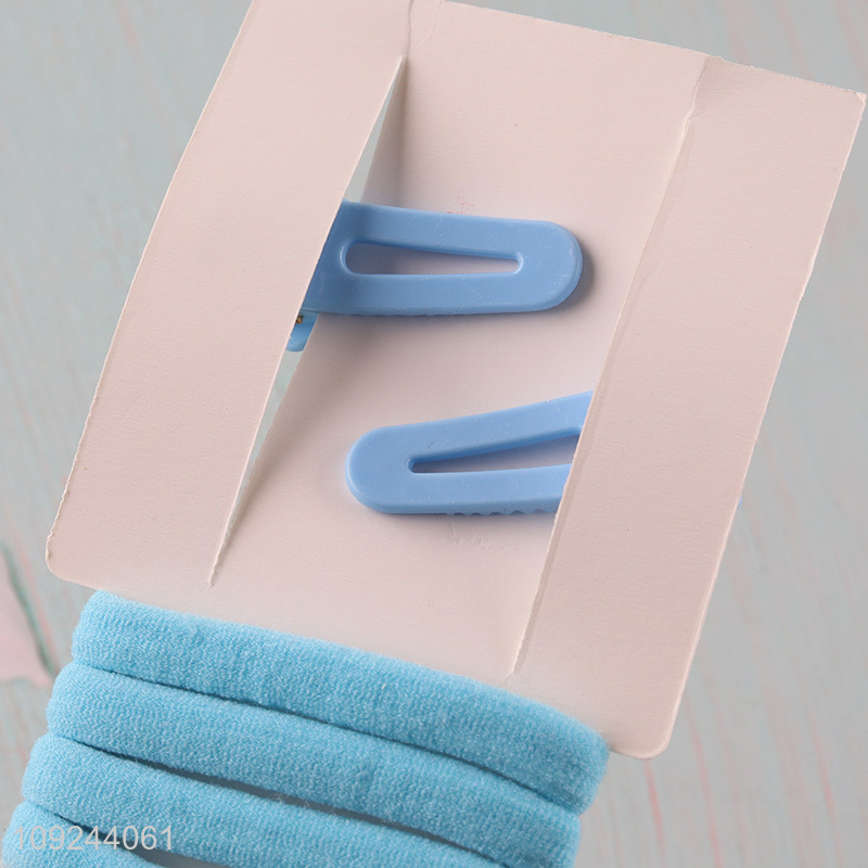 Good Quality Girl'S Hair Acccessories Hair Ties And Hair Clips Set