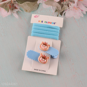 Good Quality Girl'S Hair Acccessories Hair Ties And Hair Clips Set