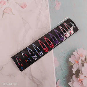New Arrival 10 Pieces Metal Snap Hair Clips Hair Accessories for Kids
