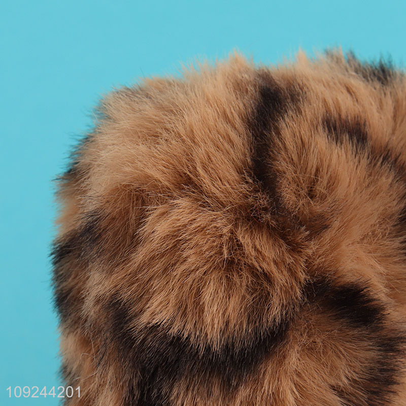 New Product Soft Fluffy Plush Heart Key Chain Purse Bag Charms