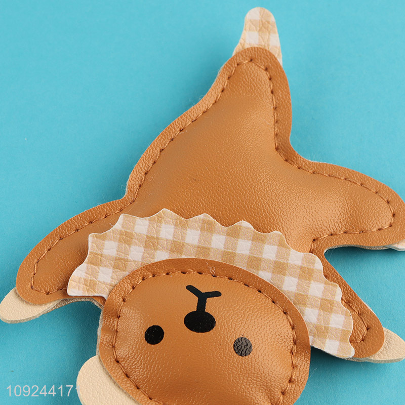 New Arrival Bear Key Chain PU Leather Bag Charms for Women Girls