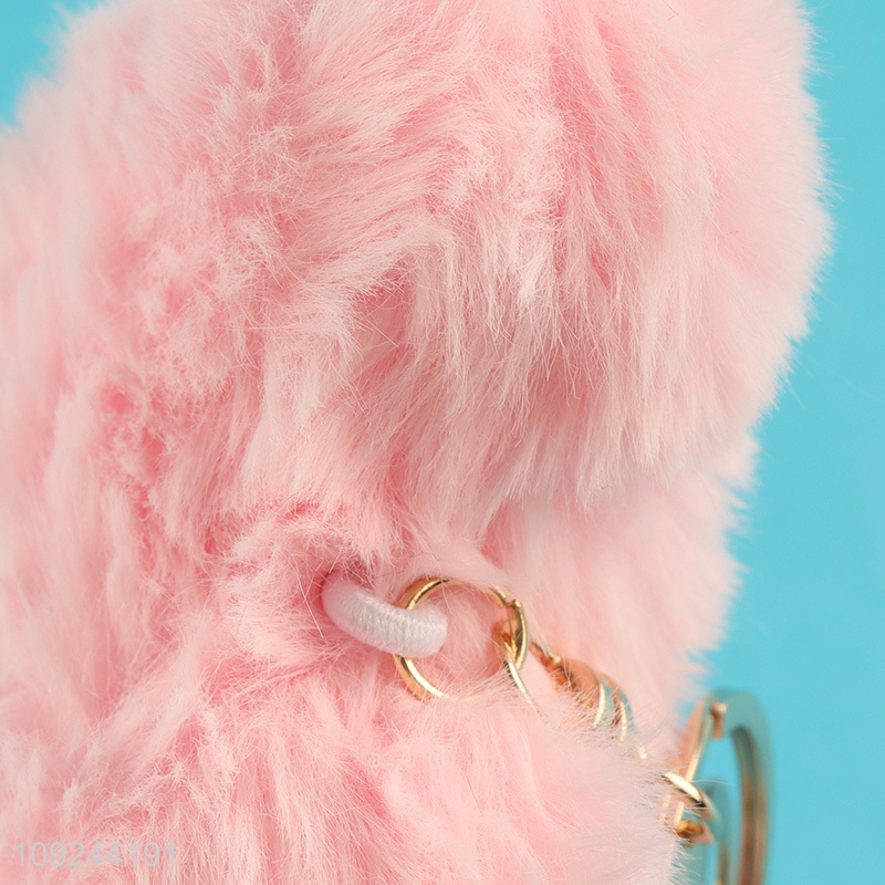 High Quality Plush Heart Charm Key Chain Handbag Purse Charms