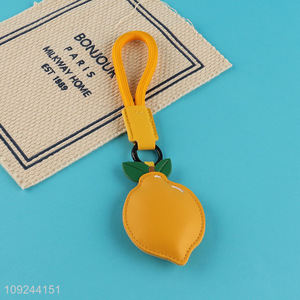 Online Wholesale PU Leather Lemon Key Chain Backpack Purse Pendants