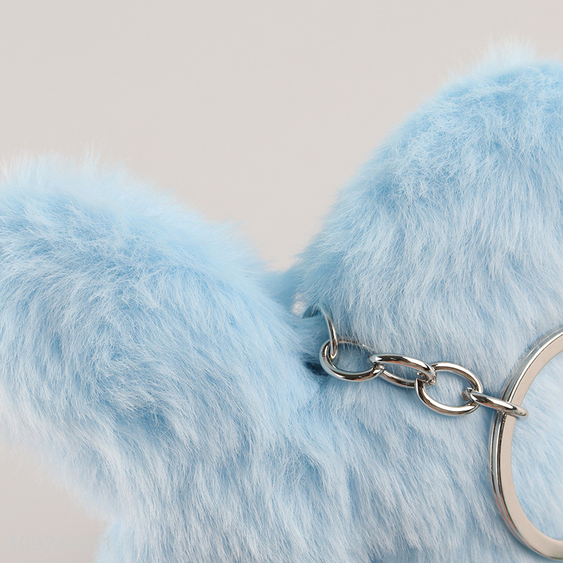 Factory Price Cute Plush Butterfly Charm Keychain Purse Pendants