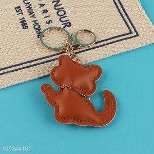 Wholesale Cute PU Leather Key Chain Kawaii Key Chain Bag Charms