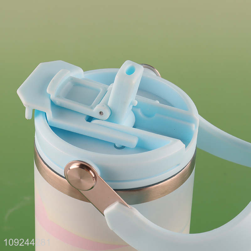 New Product 420ml Insulated Tumbler Stainless Steel Travel Mug with Handle and Straw