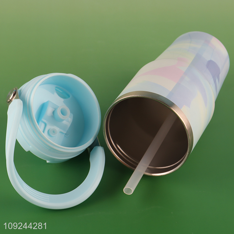 New Product 420ml Insulated Tumbler Stainless Steel Travel Mug with Handle and Straw