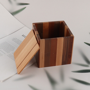 Online Wholesale Bamboo Wood Pencil Holder Stand Office Desk Organizer