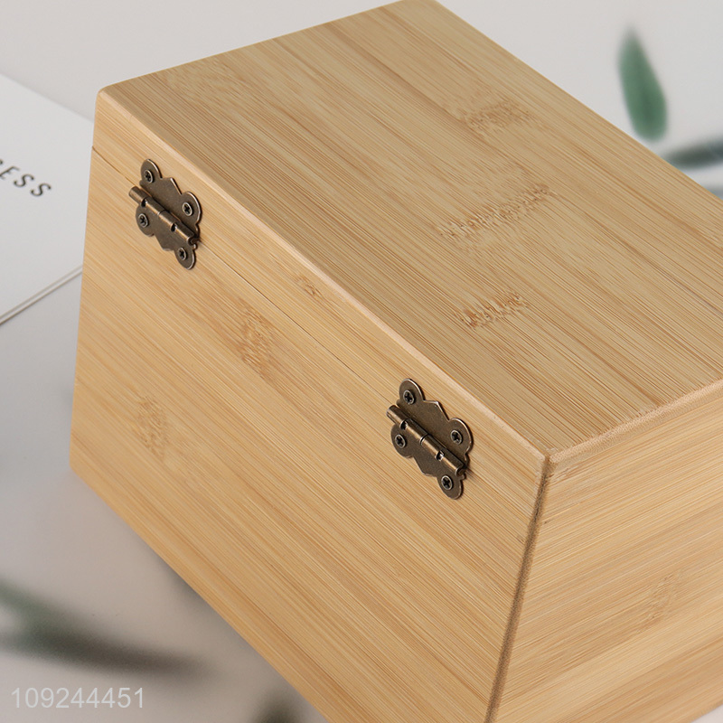 Wholesale Multipurpose Bamboo Storage Box Bamboo Stash Box with Magnetic Lid
