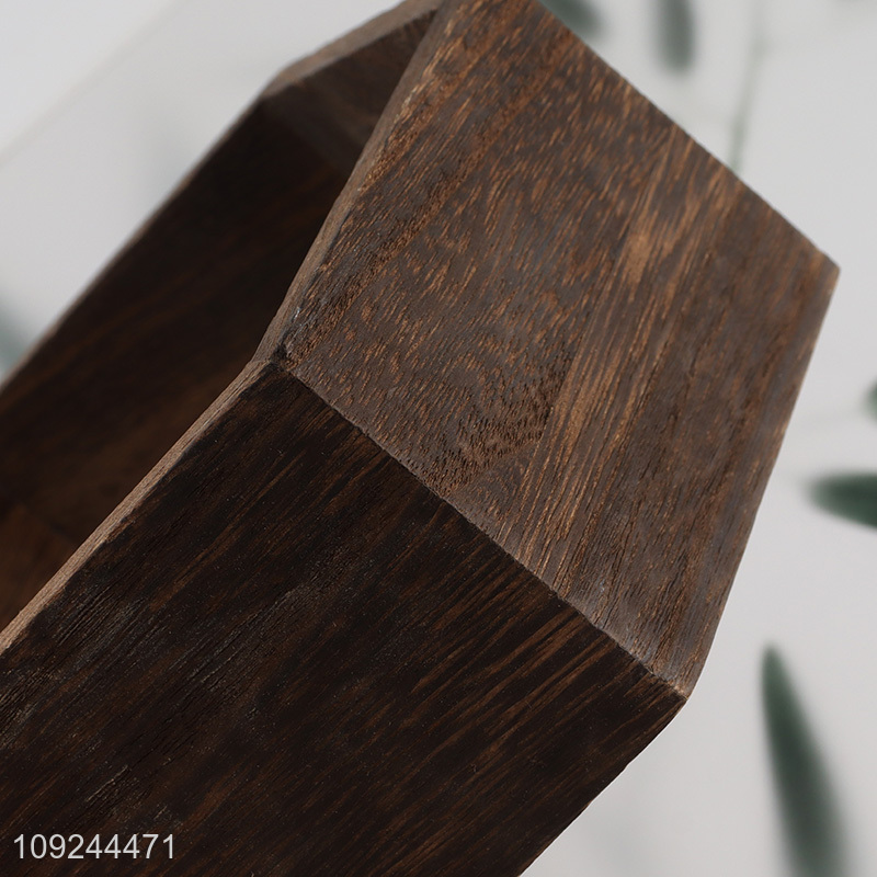 Wholesale Hexagon Wooden Shelves Honeycomb Shelves Wall Mounted Wood Shelves