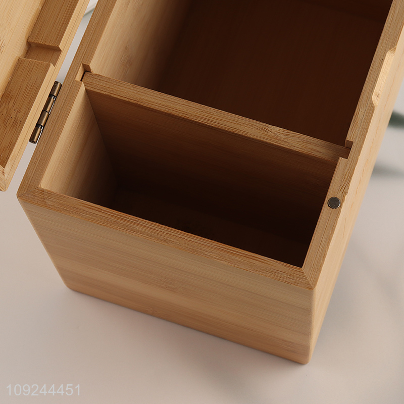 Wholesale Multipurpose Bamboo Storage Box Bamboo Stash Box with Magnetic Lid