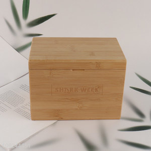 Wholesale Multipurpose Bamboo Storage Box Bamboo Stash Box with Magnetic Lid