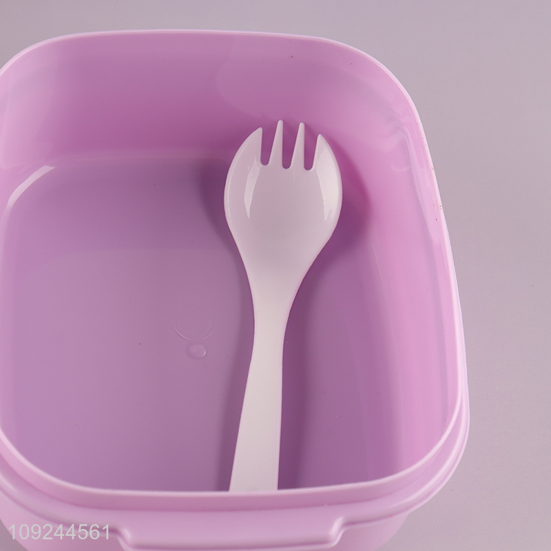 Wholesale Kids Bento Box BPA Free Plastic Bento Lunch Box with Spoon