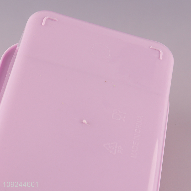 Popular Product 2-Compartment Plastic Bento Box for Kids with Spork