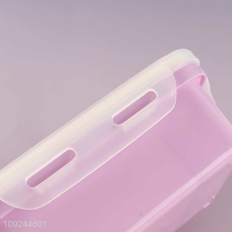 Popular Product 2-Compartment Plastic Bento Box for Kids with Spork