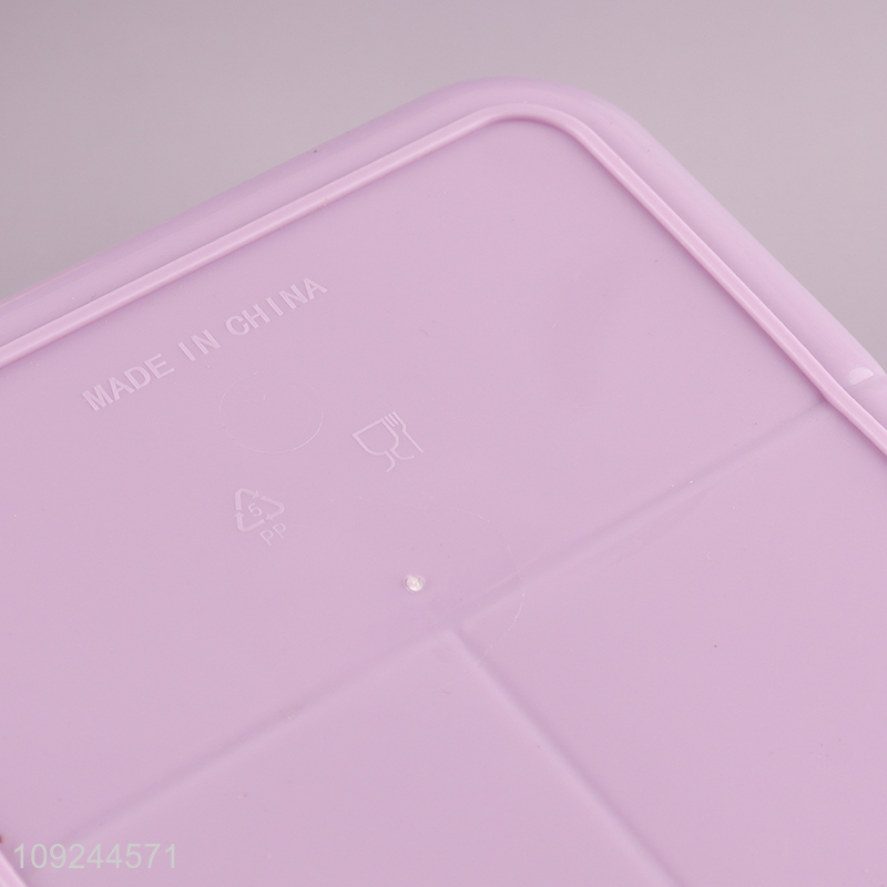 New Product 3-Compartment Plastic Kids Bento Lunch Box with Spork