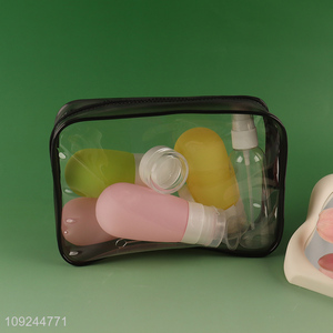 Hot Selling 8PCS Leak Proof Travel Toiletry Bottle Set with Clear Toiletry Bag