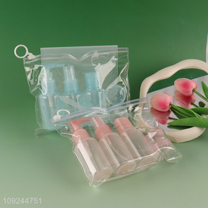 New Product 6PCS Leak Proof Reusable Plastic Travel Toiletry Containers Set