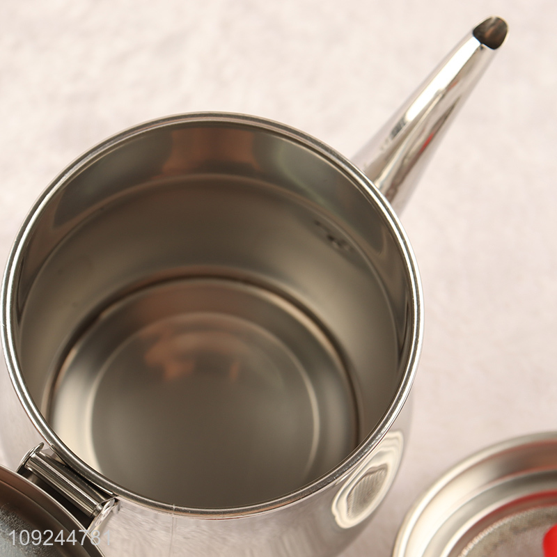 Online Wholesale 18 24 32 48 70oz Stainless Steel Metal Teapot Coffee Pot