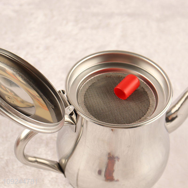 Online Wholesale 18 24 32 48 70oz Stainless Steel Metal Teapot Coffee Pot